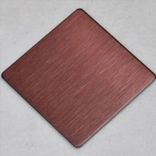 304拉丝不锈钢玫瑰红彩色不锈钢板 高档彩色不锈钢板